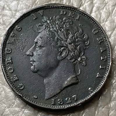 1827 George Iv Farthing Coin - Ref F13 • £4.99