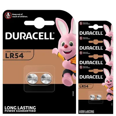 Duracell LR54 LR1130 V10GA Button Cell Batteries X 10 **Long Expiry** • £6.49