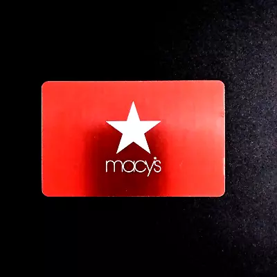 Macy's White Star Shaded Red NEW COLLECTIBLE GIFT CARD $0 #0027 • $2.60