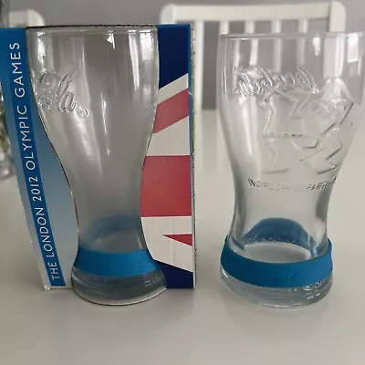 Coca Cola Commemorative Glass & Blue Wristband London 2012 Olympic Games Boxed • £5