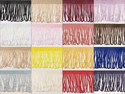 Quality Looped Fringe Trimming 25mm  50mm 75mm 20 Colours Various Lengths • £12.69