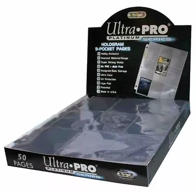 25 ULTRA PRO PLATINUM 9-POCKET Card Pages Sheets Protectors Baseball Storage • $13.99