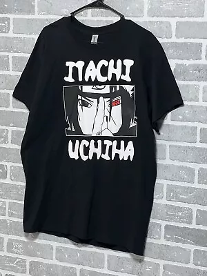 Gildan Large Black Nachi Uchiha Short Slv Tee Shirt Anime Cartoon • $10
