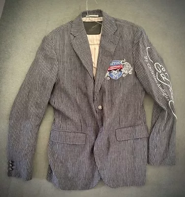 Ed Hardy By Christian Audigier Linen Blazer Y2K Size 40 Chest • £130