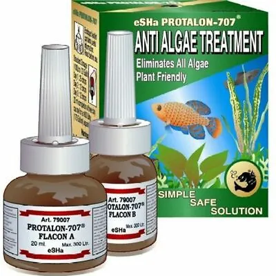 £8.75 • Buy ESHa Protalon 707 Anti Algae Aquarium Fish Tank Treatment Plant Friendly 20ml