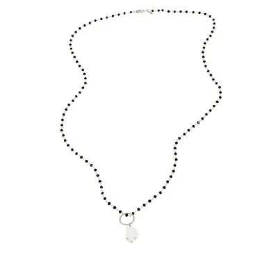 $87.99 • Buy Deb Guyot Herkimer  Diamond  Quartz And Black Spinel 36  Necklace