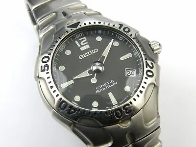 Gents Seiko Kinetic Auto Relay Divers 5J22-0A50 Watch - 100m • £249.95