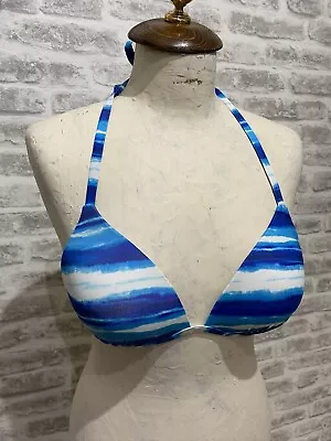 Swim Bralet Top Padded Halter Neck  Size S Chest 36 Length Tie Up  PB766 • £2.99