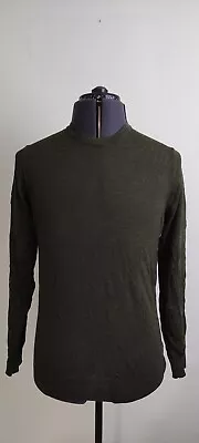 J Lindeberg Mens Casual Pullover Jumper Crew Neck Thin Pure Wool Green Size M • £9.99