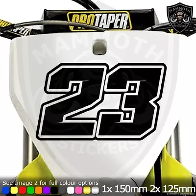 3x Custom Race Numbers Stickers Decals Vinyl Racing Motorbike MX Motocross • £4.99