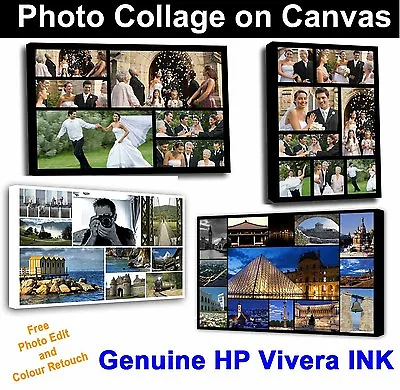 Your Photos Collage Canvas Prints - Personalised Canvas Prints Box/Wrapped • £19.99