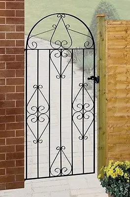 Classic Metal Scroll Tall Garden Side Gate Fits 762mm To 1067mm GAP Wrought Iron • £139.20
