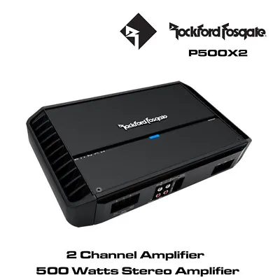 Rockford Fosgate Punch P500X2 500Watt 2-Channel Amplifier Speaker Or Sub Amp • £399