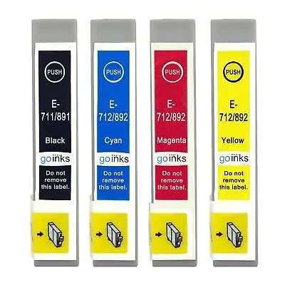 £10.75 • Buy 4 Ink Cartridges (Set) For Epson Stylus DX400 DX6050 S20 SX115 SX405 SX510W