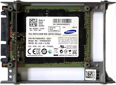 Dell (29VK2) 64GB SATA II (SFF) 3Gb/s SSD (029VK2) • £15