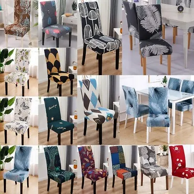 $10.96 • Buy 2/4/6/8X Stretch Dining Chair Covers Removable Slipcovers Wedding Banquet Decor