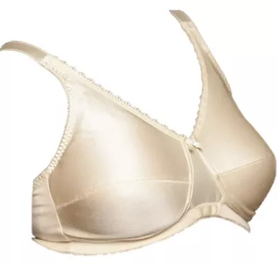 NWOT Nearly Me 630 Plain Soft Cup Lace Mastectomy Bra Beige 36D • $16