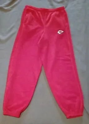 Vintage Kansas City Chiefs Drawstring Fleece Sweatpants NFL 1990s Large • $25