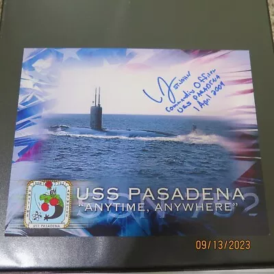 USS Pasadena (SSN-752) - US Navy CO Signed Submarine Ship Photo • $27