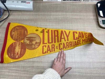 $5 • Buy Vintage Travel Souvenir Felt Pennant Flag Luray Caverns VA 27  USA