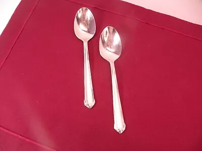 Set Of 2 Mikasa Classico Satin Teaspoons 18/8 Stainless Gerald Patrick 6 1/4  • $77.75