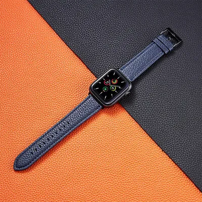 $18.99 • Buy 40/44mm Genuine Leather Apple Watch Band For IWatch Series SE 6 5 4 3 2 1 38/42