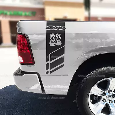 4X4 Decals Bedsides Fits Dodge Stickers Vinyl RAM HEMI Pair • $39.90