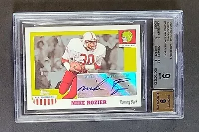 Mike Rozier 2005 Topps All-American SP #/144 Auto BGS 9 MINT  POP 1  NEBRASKA  • $75