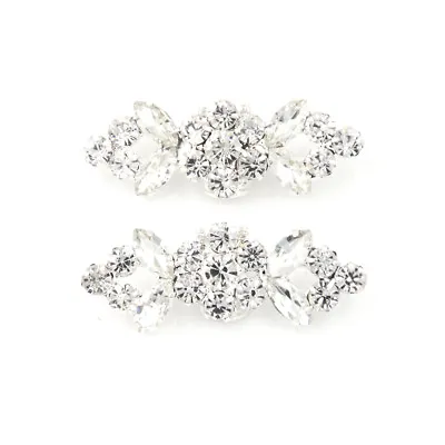 £3.84 • Buy 2Pcs/Pair Shoes Clips Rhinestone Crystal Flower Buckle Bridal Wedding Decor Kq