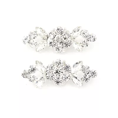 £3.84 • Buy 2Pcs/Pair Shoes Clips Rhinestone Crystal Flower Buckle Bridal Wedding Decor Kq