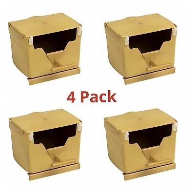4x PLASTIC FINCH NEST BOX With Hooks Front & Back For Cage Exotic Finches Etc • £16.95