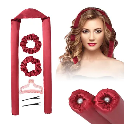 Heatless Curling Rod Headband - Overnight Curlers For Long Hair With Hair Clips • £6.03