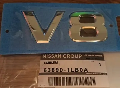 Genuine Nissan Patrol Y62 V8 Emblem (Front Fender) OEM: 63890-1LB0A (Brand New) • $39.95