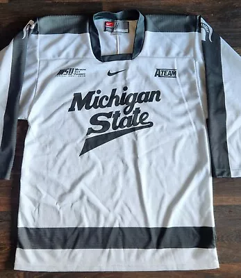 Vintage Michigan State Spartans Nike Bauer Green Hockey Jersey Size M / Medium • $100