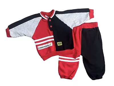 Vintage Converse Kids Tracksuit Sweatpants Sweatshirt Toddler Baby Size 18M • $7