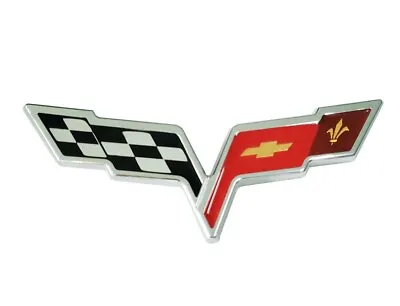 1pc 2005-2013 C6 Corvette Front Hood Crossed Flags Badge OEM Factory Emblem • $24.99