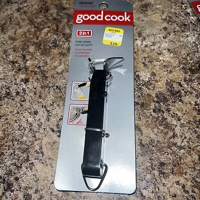 Goodcook 3-In-1 Can Opener Bottle Opener Can Piercer Corkscrew Vintage NOS New • £10.04