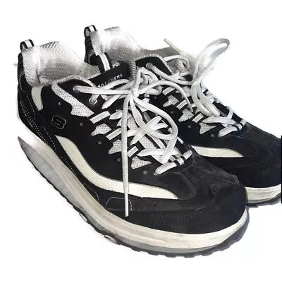 SKECHERS Shape Ups Black & White Fitness Walking Toning Shoe Women's Size 11 • $45