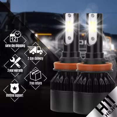 NEW 2x H8 H9 H11 H16 3000K Yellow 100W LED CREE Headlight Bulbs Kit Fog Light • $15.99