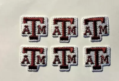 $13.25 • Buy Texas A&M Patch University Aggies Texas 7/8  X 7/8  Iron On Patches 6 Piece Lot