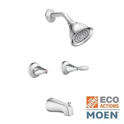 Moen Adler 2-Handle 1-Spray Tub And Shower Faucet In Chrome (Valve Included) • $59