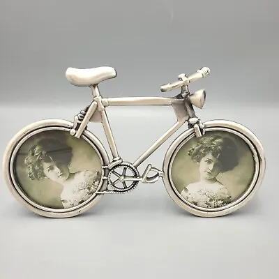 Charming Small Metal Old Style Bicycle Bike Picture Frame Free-standing 8  X 5  • $6.95