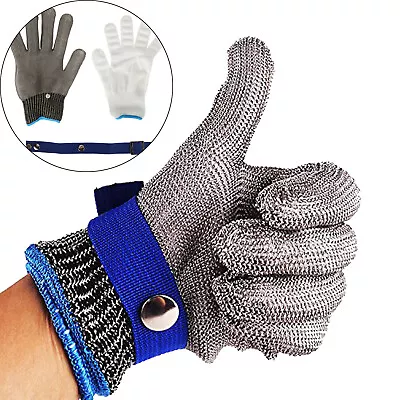 Stainless Steel Wire Mesh Chain Mail Protective Cut Resistant Glove Work Safety • $18.96