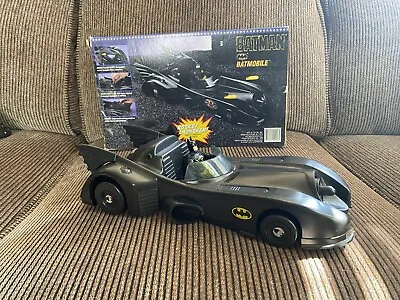 Rare Vintage 1989 Toy Biz Batmobile In Box- Figures- 2 Rockets • $77.50