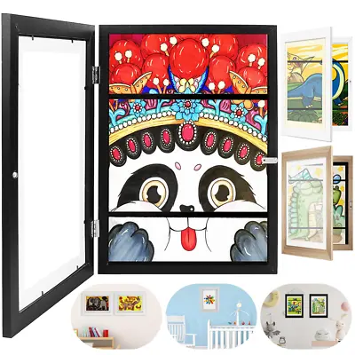 A4 Art Display Frame Kids Frames Photo Picture Crafts Drawing Storage Front Open • £6.99