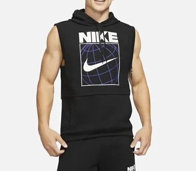 Nike Dri-FIT Men’s Sleeveless Graphic Training Tank Top Hoodie Black Small • $24.99
