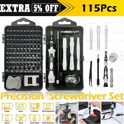 $14.99 • Buy 115 IN 1 Precision Screwdriver Set Computer PC Phone Watch Repair Tool Kit DIY