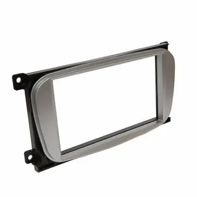 Ford Silver Double DIN Car CD Radio Plate Stereo Facia Fascia Adaptor Panel • £19.46