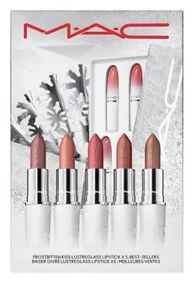 Mac Frostbitten Kiss Lustre Glass Lipstick X 5 Best Sellers Gift Set • £54.99