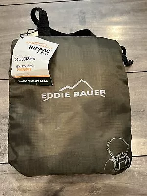 Eddie Bauer Rippac Duffel Packable Ultra Lightweight Bag Gray 12x23x12 • $24.99